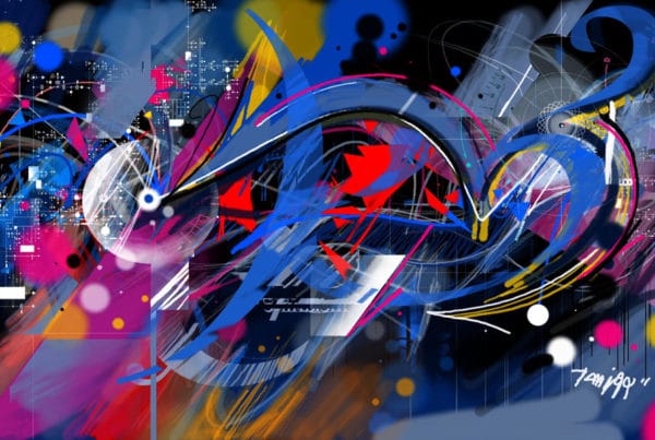 fresque graffiti digital